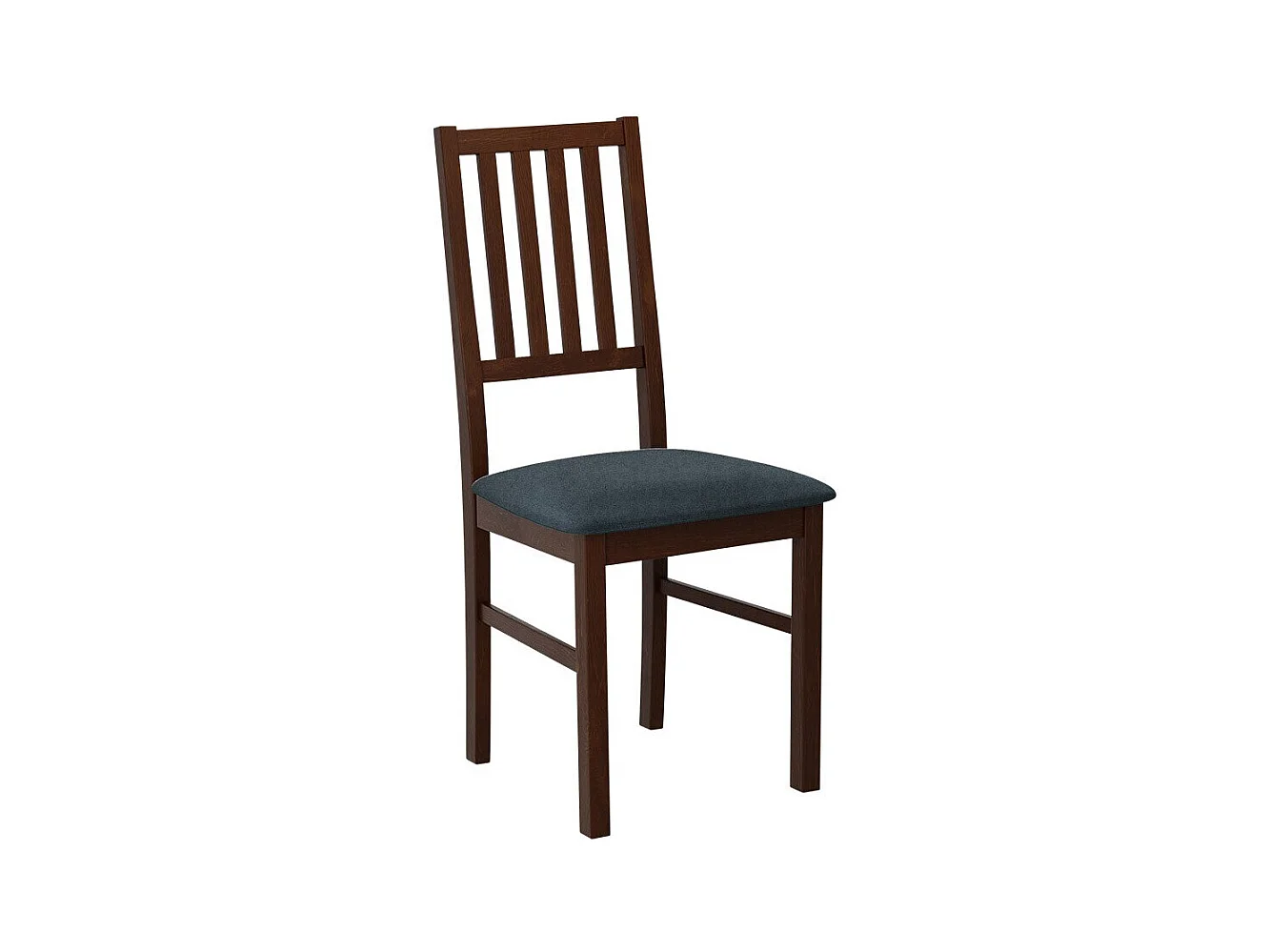 Silla Victorville 170, Nuez|Gris, 90x43x49cm, Tapiz, De madera, Madera