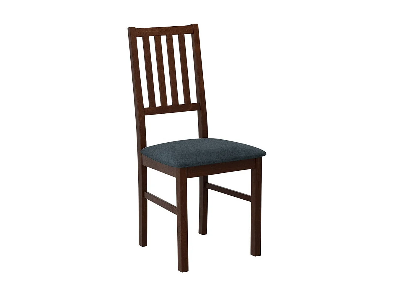 Silla Victorville 170, Nuez|Gris, 90x43x49cm, Tapiz, De madera, Madera