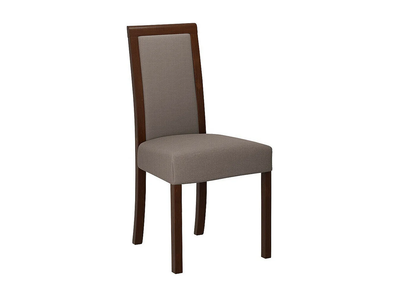 Silla Victorville 161, De color marrón claro|Nuez, 93x45x41cm, Tapiz, De madera, Madera