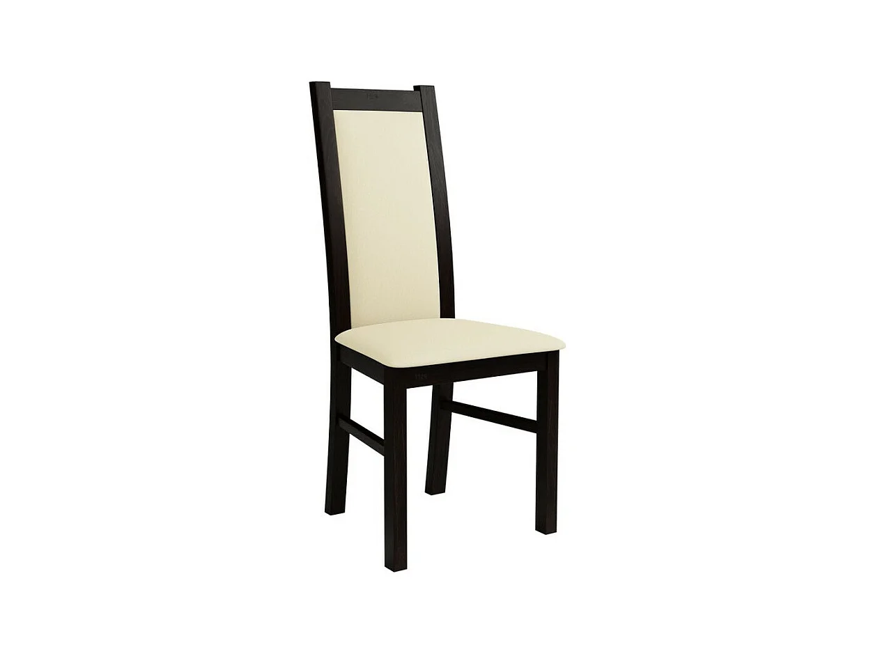 Sedia Sparks 116, Wenge|Crema, 95x44x40cm, Eco pelle, Di legno, Legno