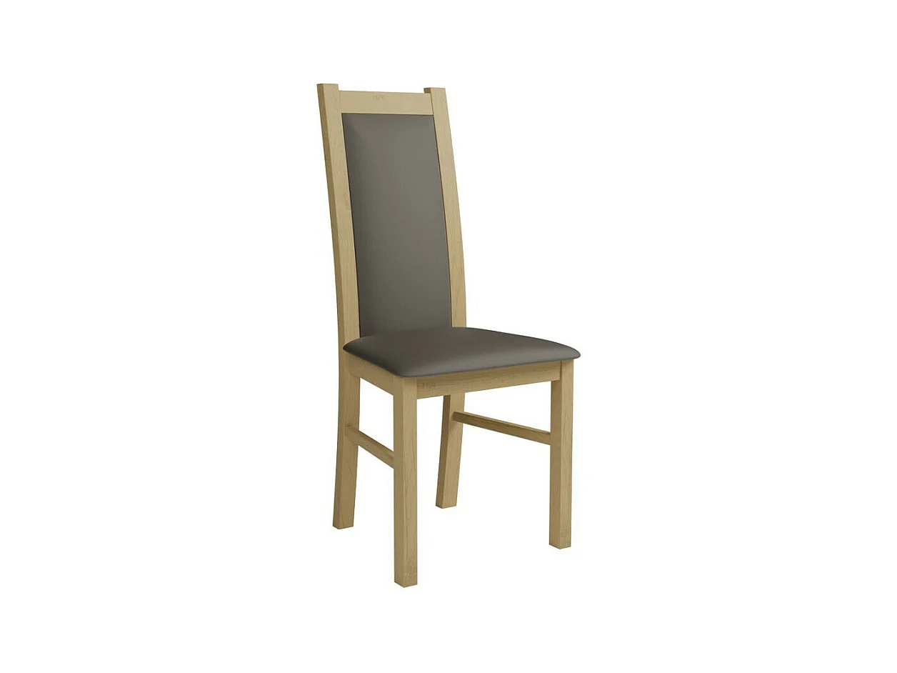 Sedia Sparks 116, Marrone|Sonoma quercia, 95x44x40cm, Eco pelle, Di legno, Legno