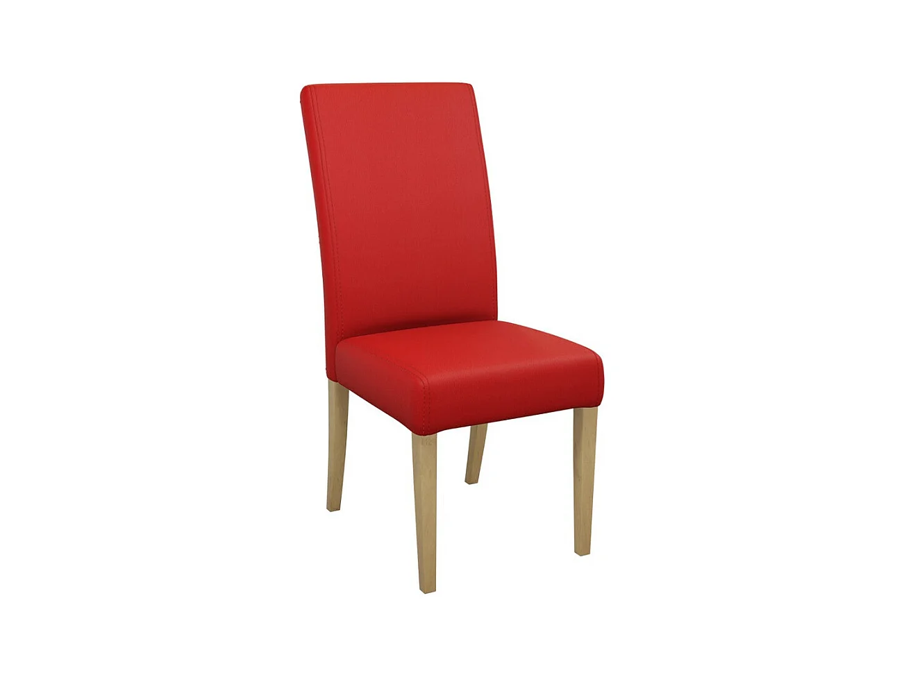 Chaise Sparks 184, Sonoma chêne|Rouge, 105x45x42cm, Faux cuir, En bois, Bois
