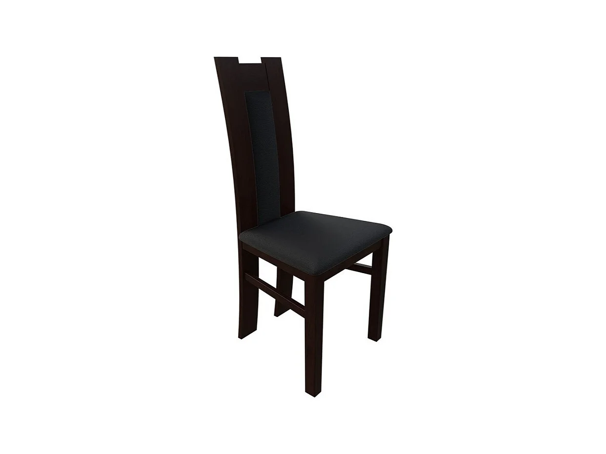 Chaise Sparks 109, 96x46x40cm, Faux cuir, En bois, Bois