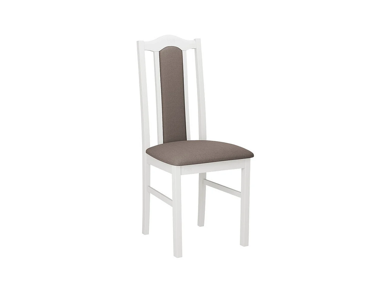 Sedia Victorville 144, Nocciola|Bianco, 97x43x40cm, Arazzo, Di legno, Legno