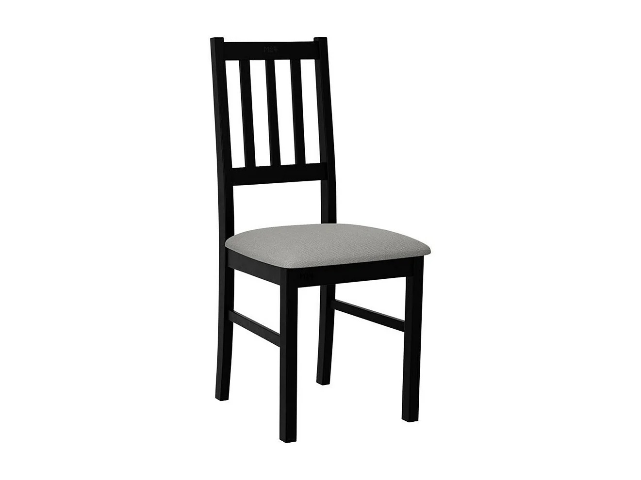 Sedia Victorville 146, Grigio chiaro|Nero, 94x43x40cm, Arazzo, Di legno, Legno