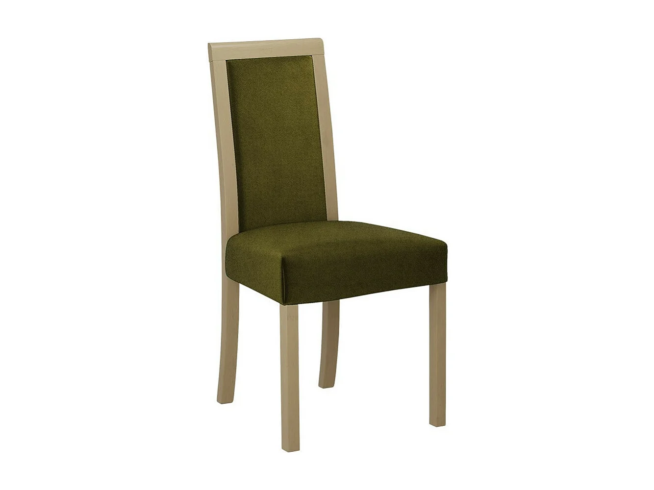 Chaise Victorville 161, Sonoma chêne|Vert, 93x45x41cm, Tapisserie, En bois, Bois