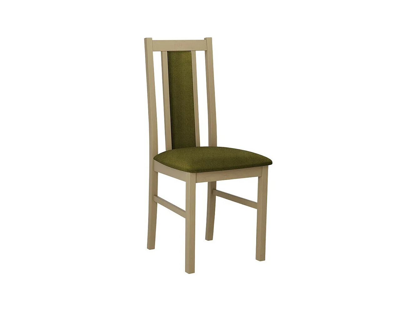 Chaise Victorville 143, Sonoma chêne|Vert, 94x43x46cm, Tapisserie, En bois, Bois