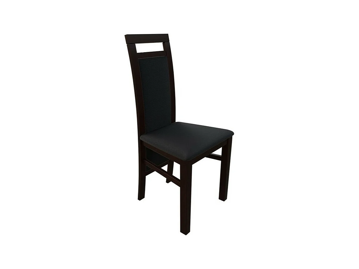 Chaise Sparks 100, 97x46x40cm, Faux cuir, En bois, Bois