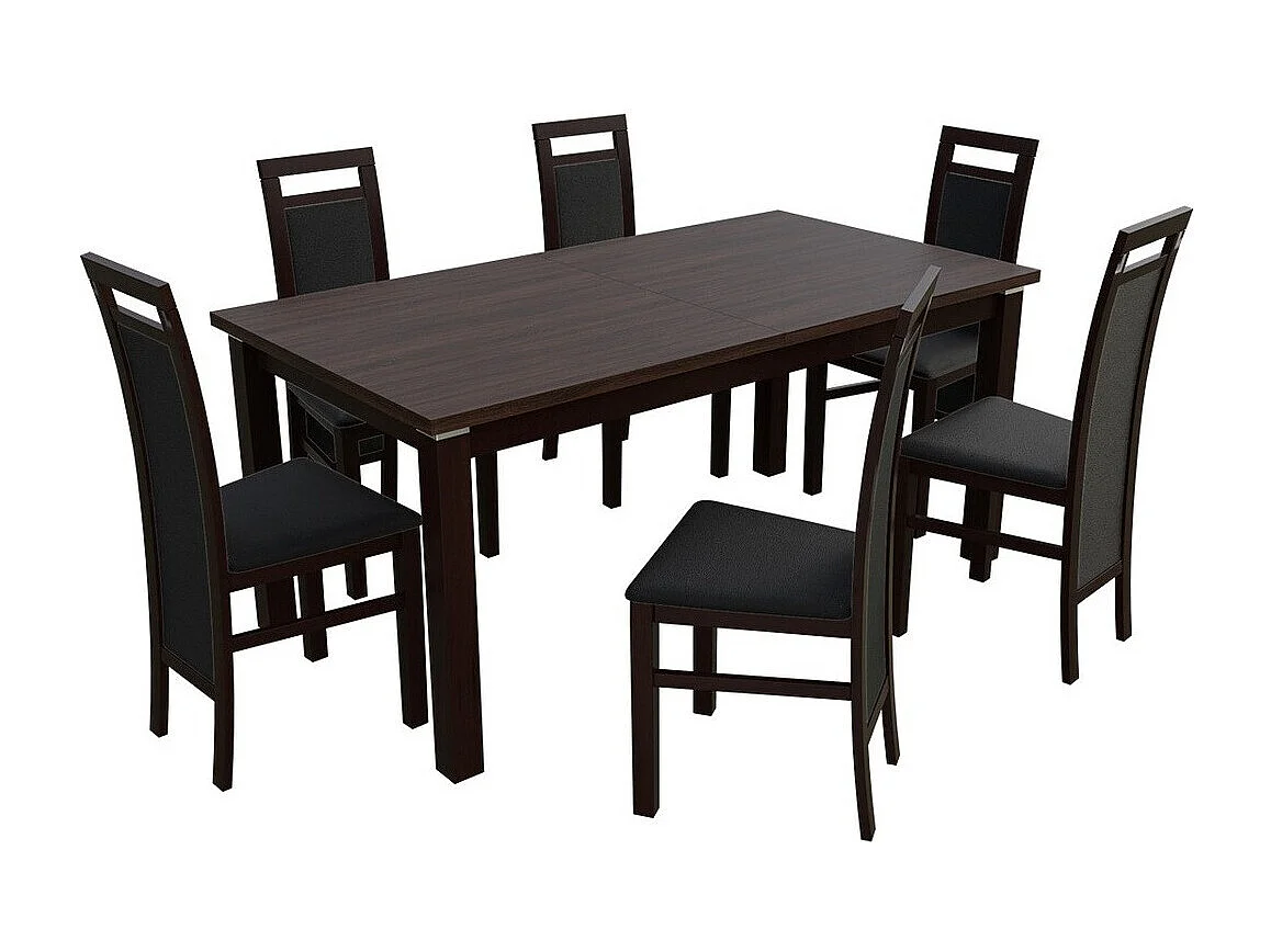 Chaise Sparks 100, 97x46x40cm, Faux cuir, En bois, Bois