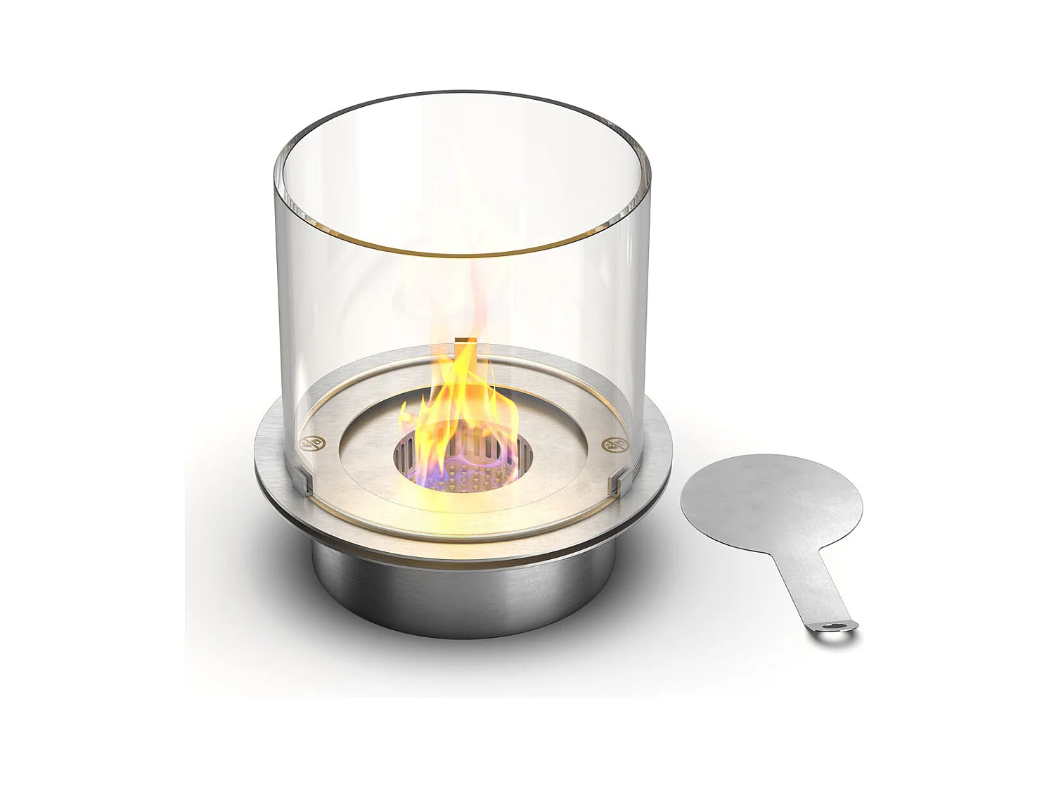 Brûleur rond pour cheminée à bioéthanol inox 3 L d.30
