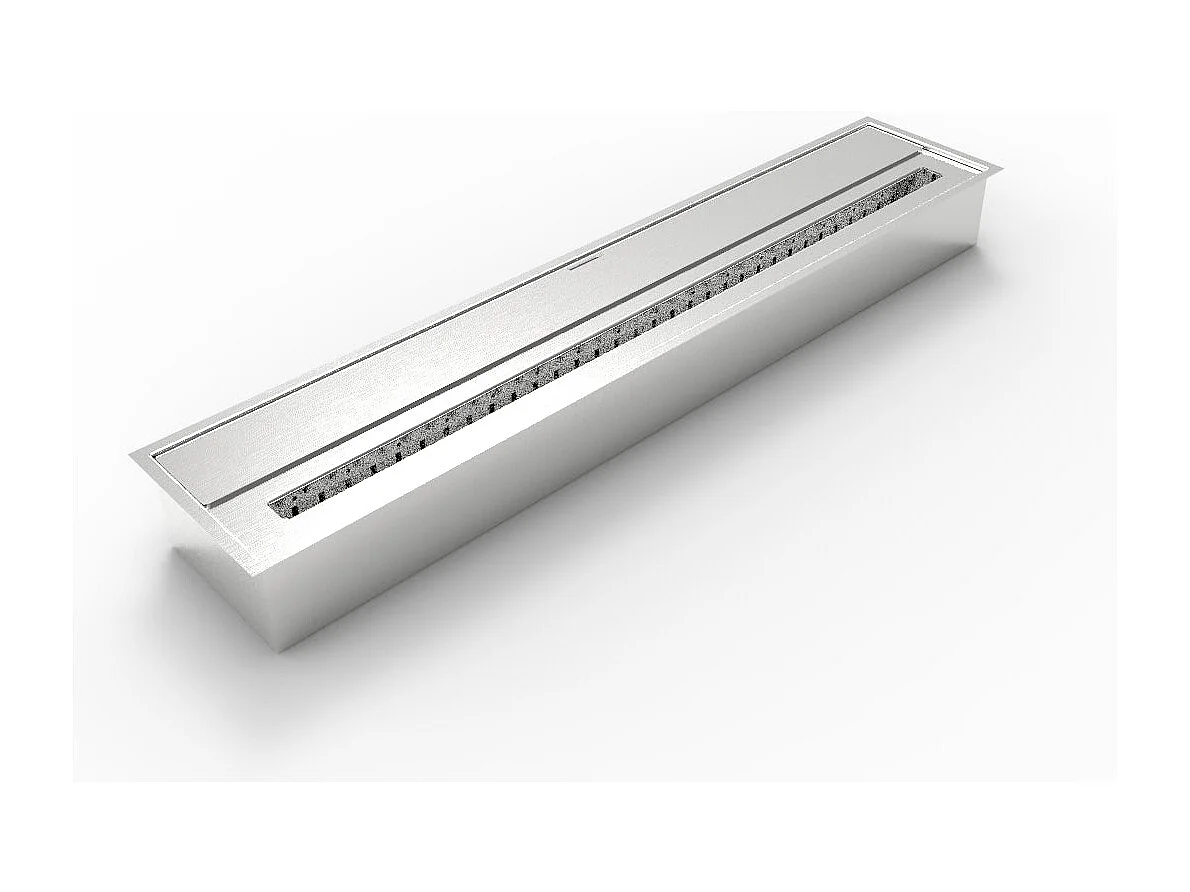 Brûleur de cheminée au bioéthanol biocheminée en acier inoxydable 7 lt 91,5X18,7XH9,5 cm