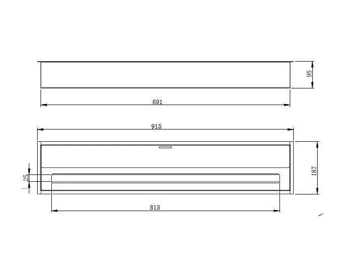 Brûleur de cheminée au bioéthanol biocheminée en acier inoxydable 7 lt 91,5X18,7XH9,5 cm