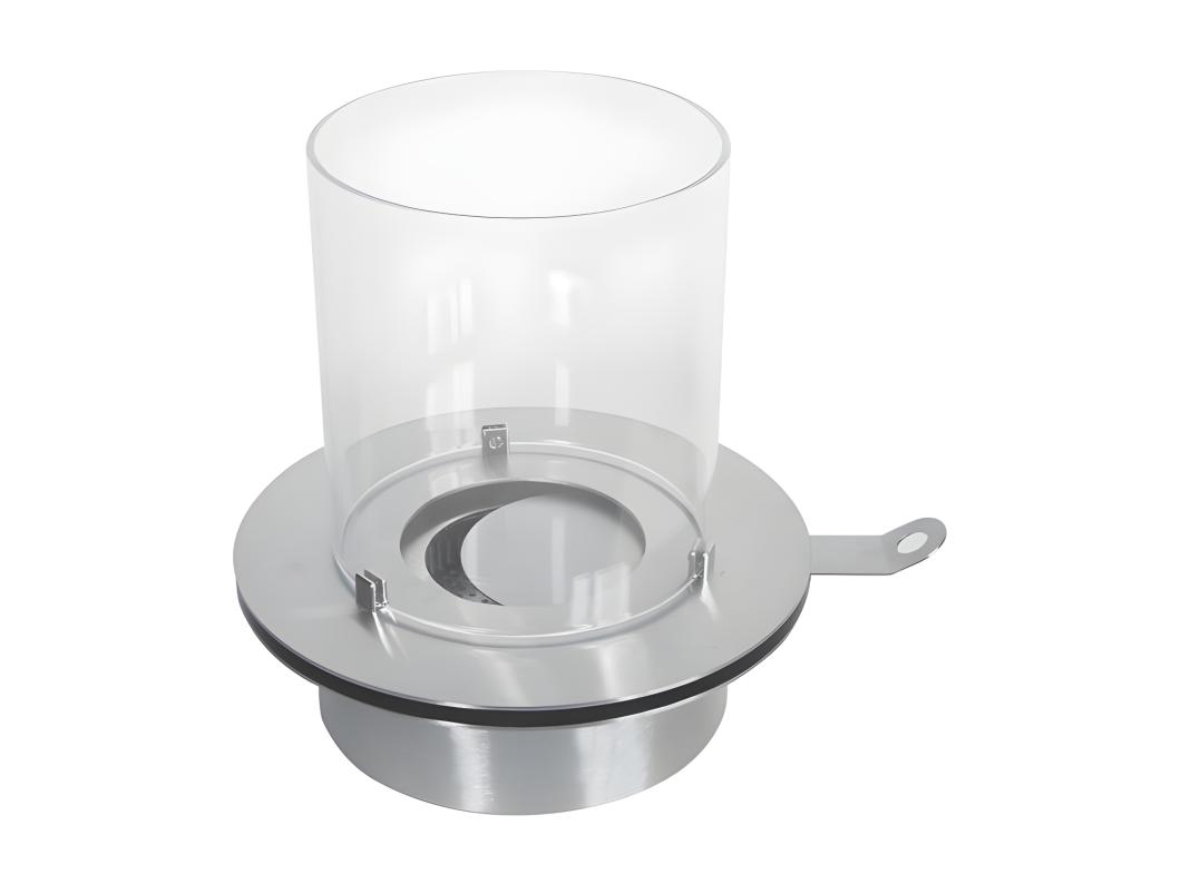 Quemador redondo de acero inoxidable para chimenea de bioetanol, 3 lt, d.35