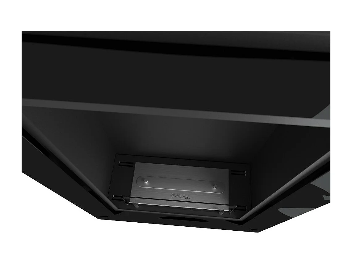 Chimenea de bioetanol empotrada Frame 550 SimpleFire con cristal negro