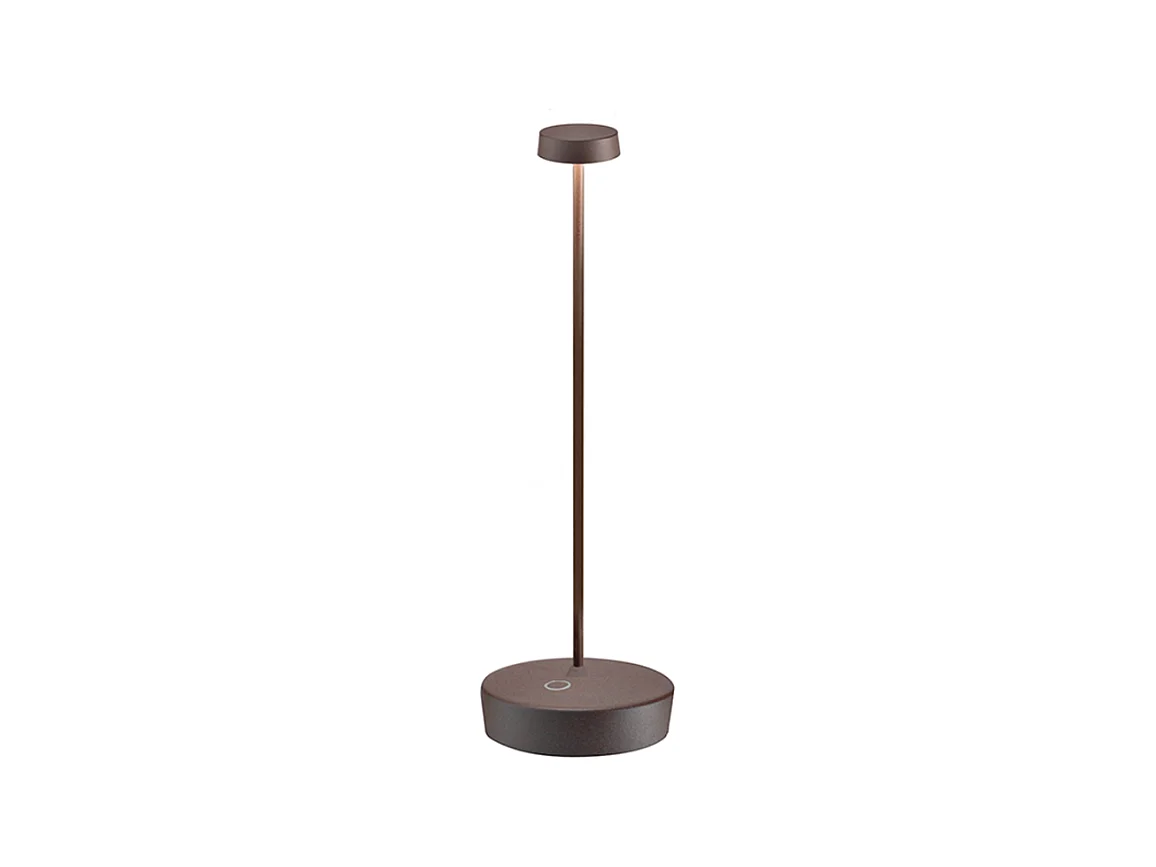Lampe de table LED Swap Pro Corten, rechargeable et dimmable