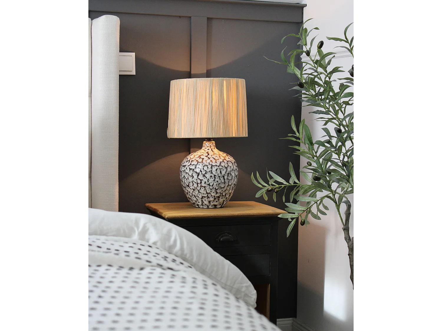 Couvre-lits MODAR Coton 220 x 240 cm Blanc cassé