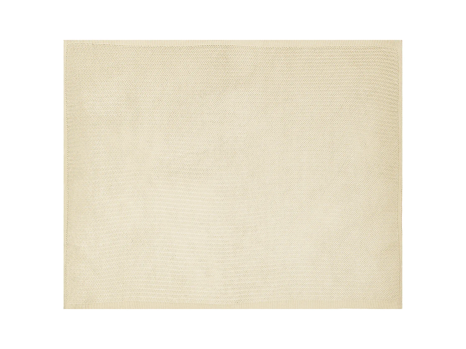 Decke Baumwolle beige 150 x 200 cm gestrickte Tagesdecke Ilen