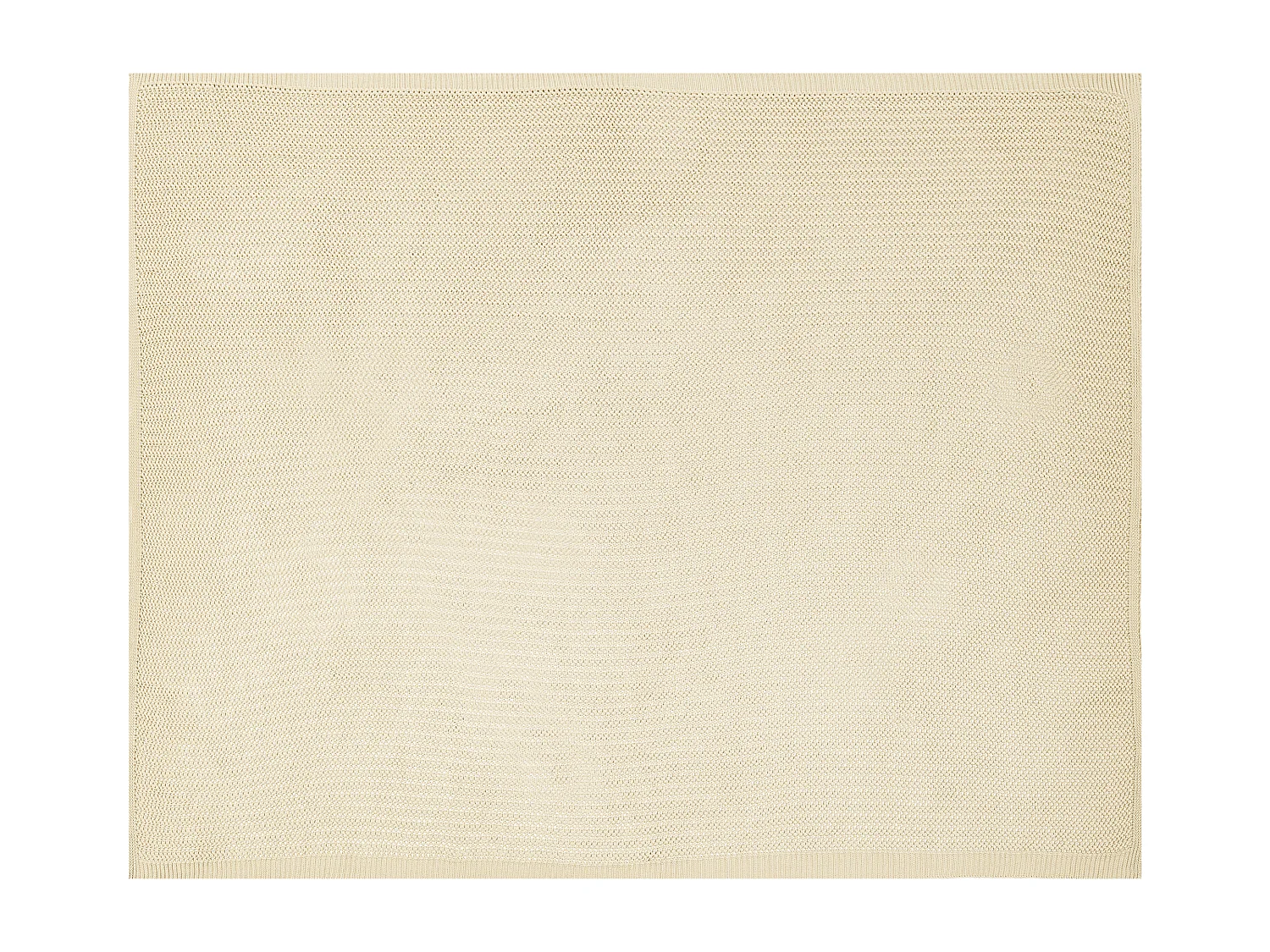 Decke Baumwolle beige 150 x 200 cm gestrickte Tagesdecke Ilen