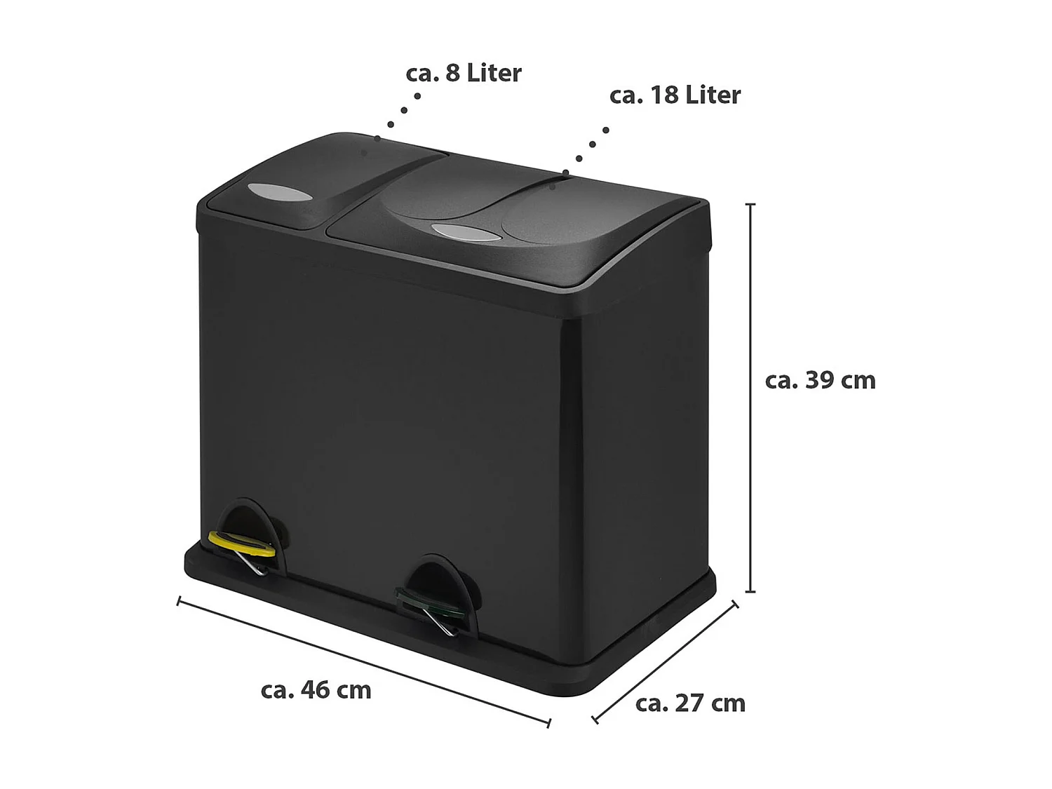 Poubelle de tri sélectif Acier inoxydable
