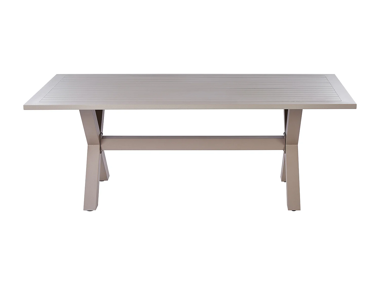 Table de salle à manger de jardin CASCAIS 200 cm 105 cm Métal Taupe