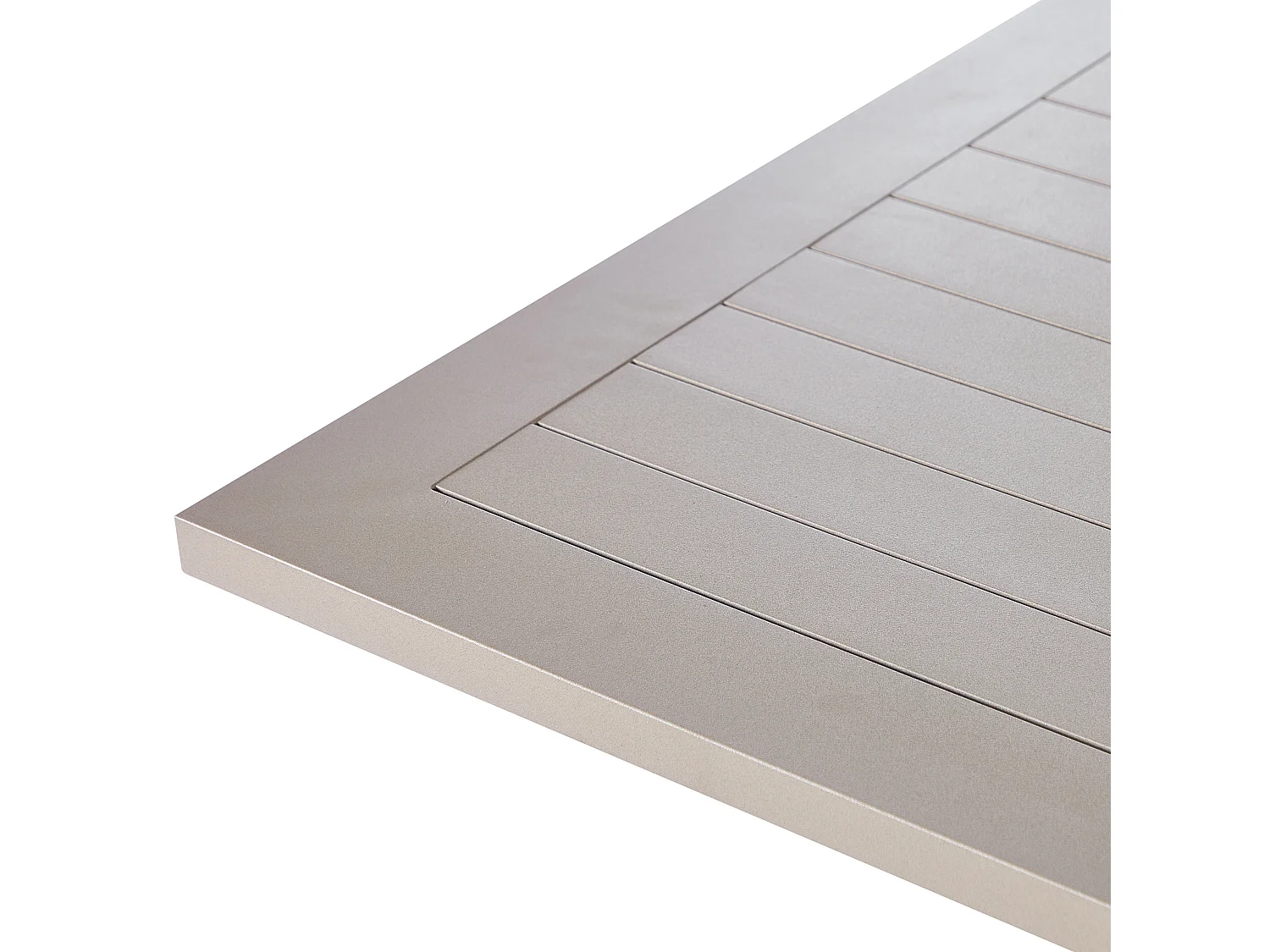 Table de salle à manger de jardin CASCAIS 200 cm 105 cm Métal Taupe