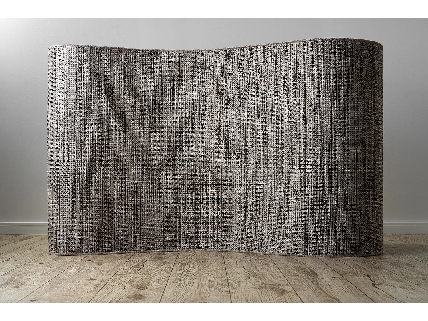 Vloerbekleding SISAL FLOORLUX patroon 20389 zilver / zwart 80x490 cm