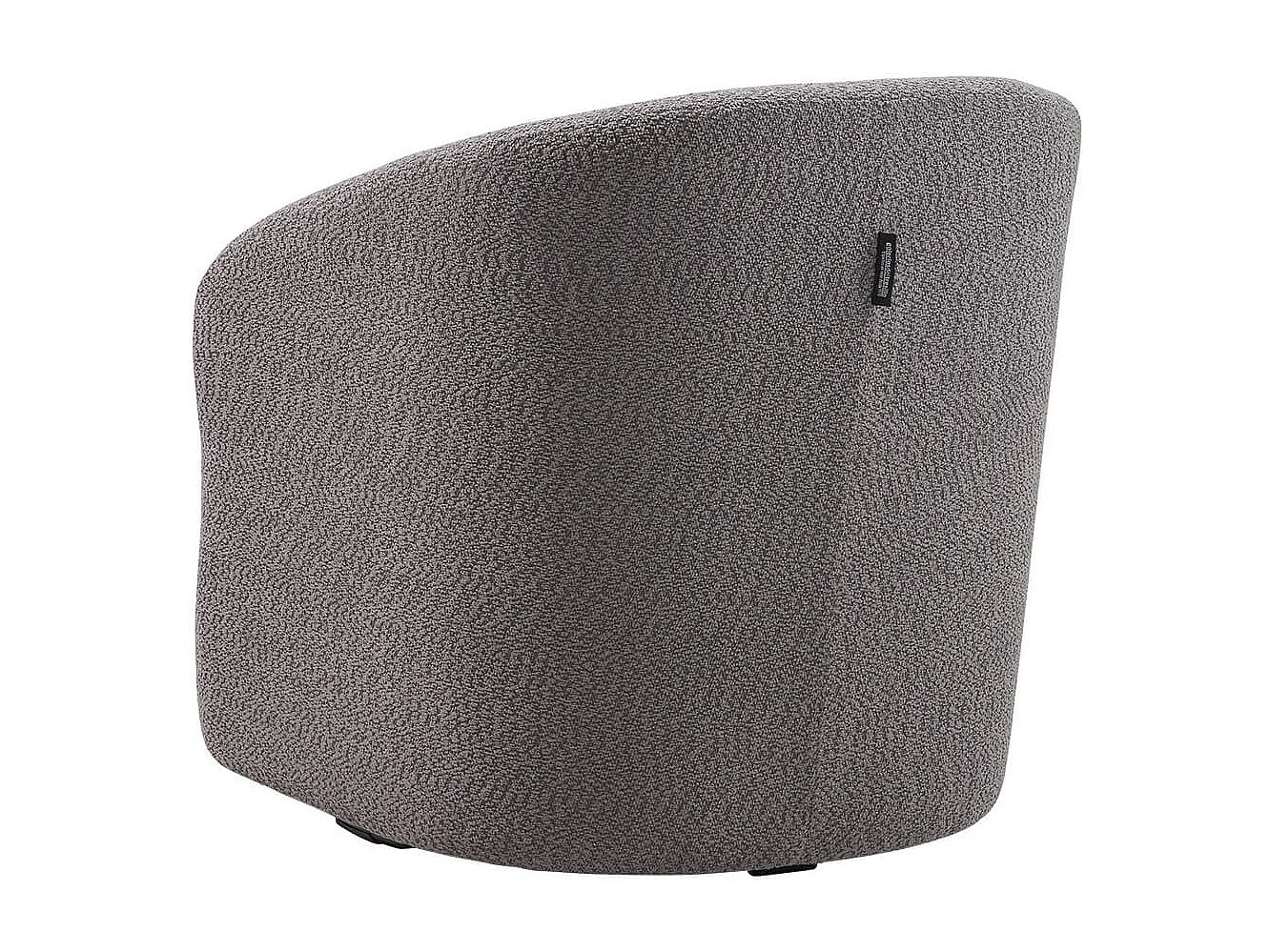 MAGDALENA - Fauteuil Pivotant Tissu Bouclette Gris Foncé