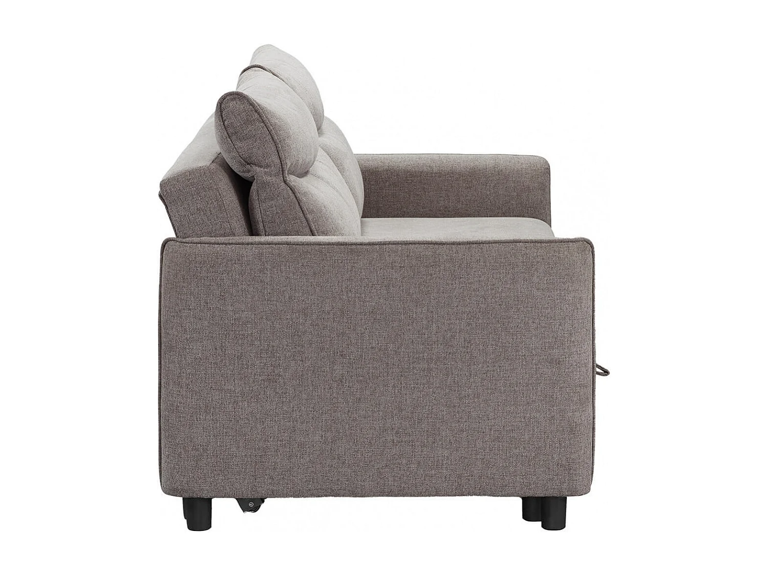 ALTAMIRA - Canapé 3 Places Convertible Tissu Gris Foncé