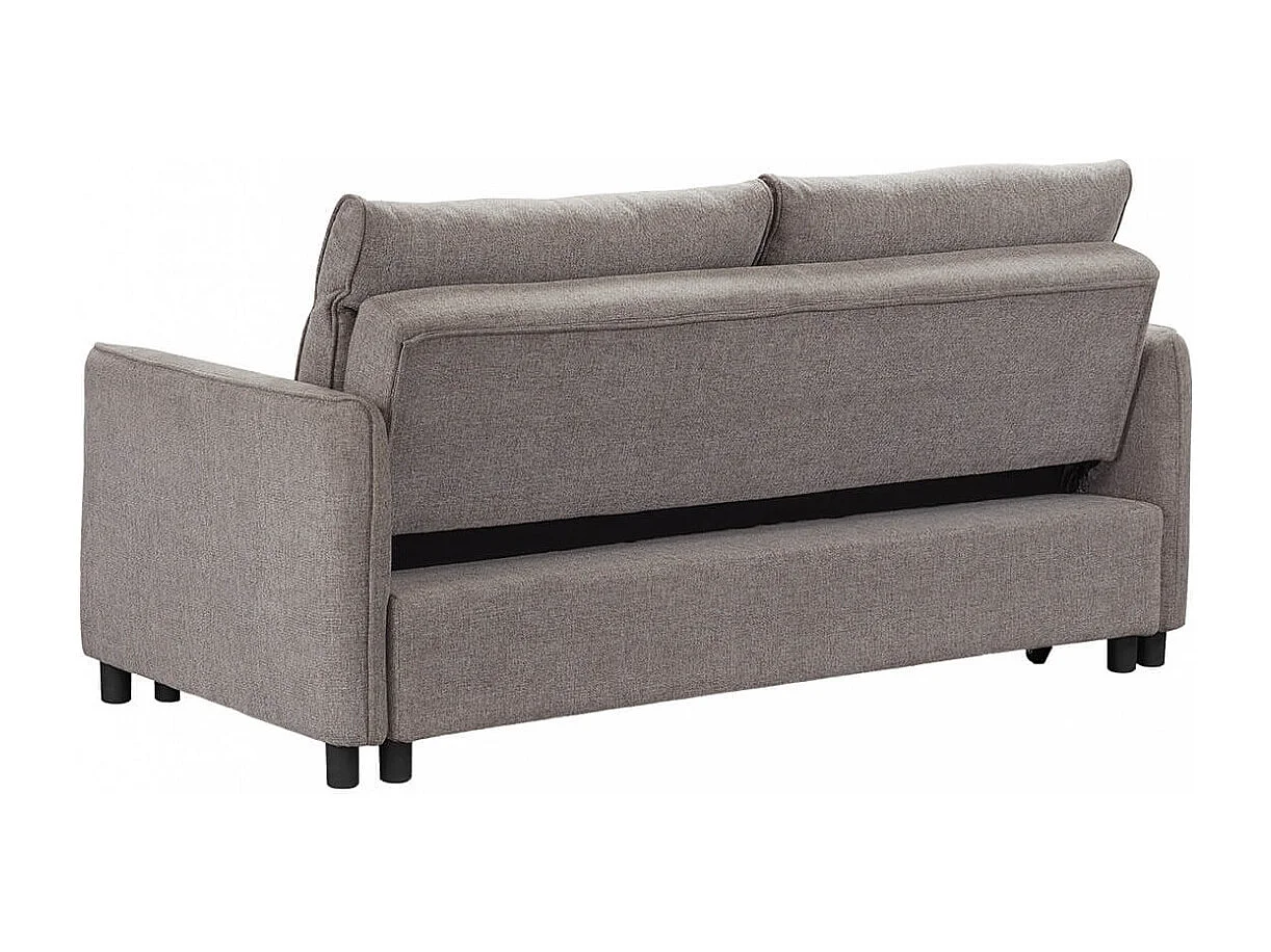 ALTAMIRA - Canapé 3 Places Convertible Tissu Gris Foncé