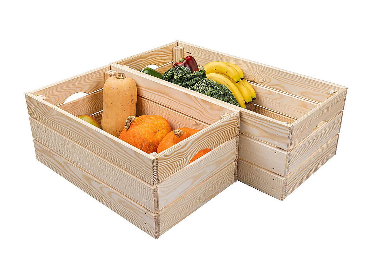 CAJITA - Caisse de Rangement en Bois Naturel Non traité 51cm