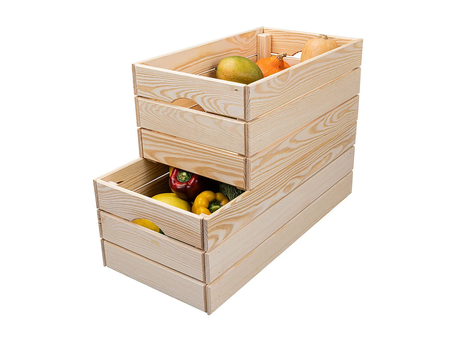 CAJITA - Caisse de Rangement en Bois Naturel Non traité 51cm