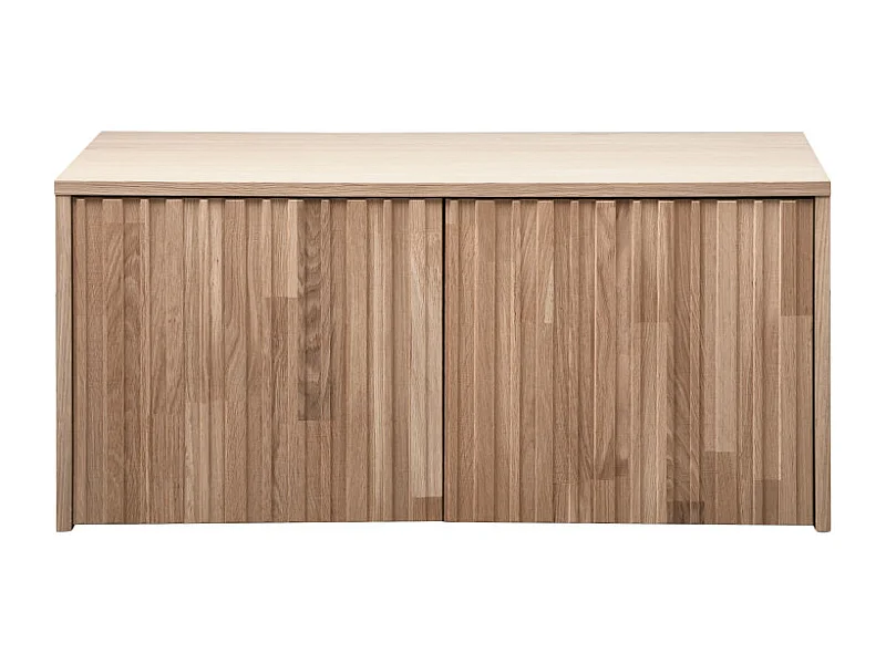 New Gravure - Banc d'entrée avec rangement en bois L88cm - Bois clair