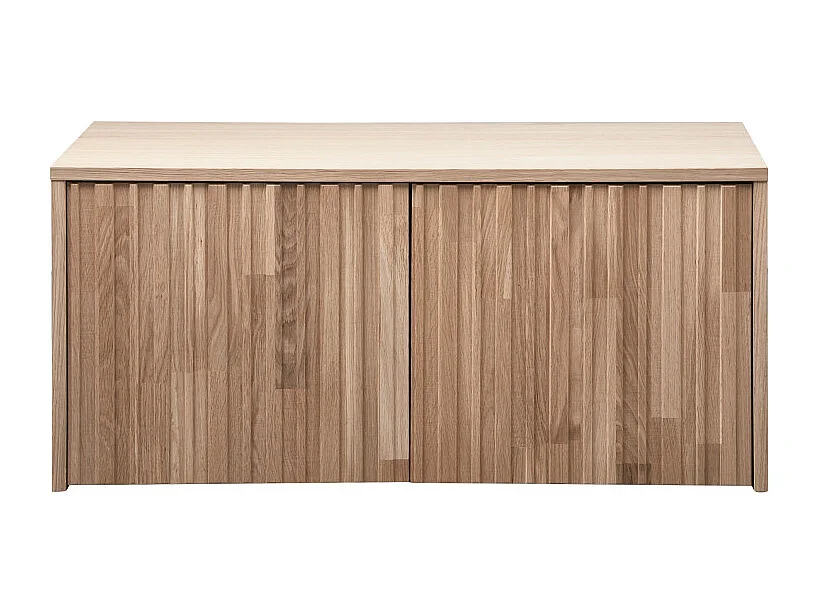 New Gravure - Banc d'entrée avec rangement en bois L88cm - Bois clair