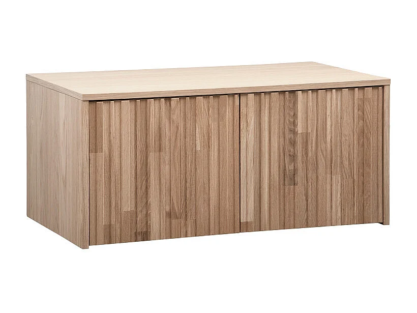 New Gravure - Banc d'entrée avec rangement en bois L88cm - Bois clair