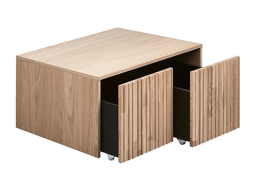 New Gravure - Banc d'entrée avec rangement en bois L88cm - Bois clair