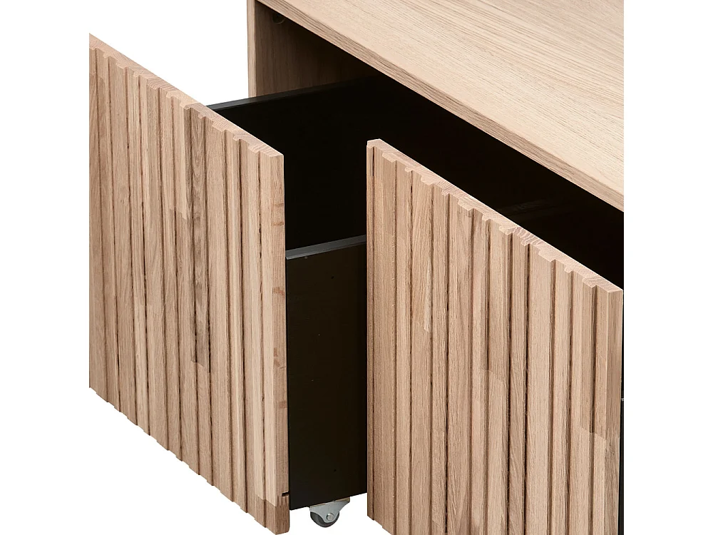 New Gravure - Banc d'entrée avec rangement en bois L88cm - Bois clair