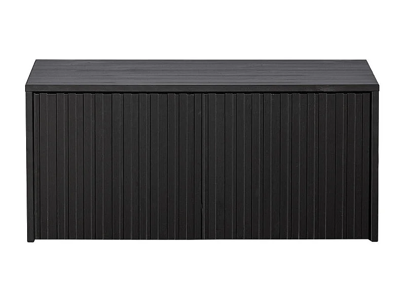 New Gravure - Banc d'entrée avec rangement en bois L88cm - Noir