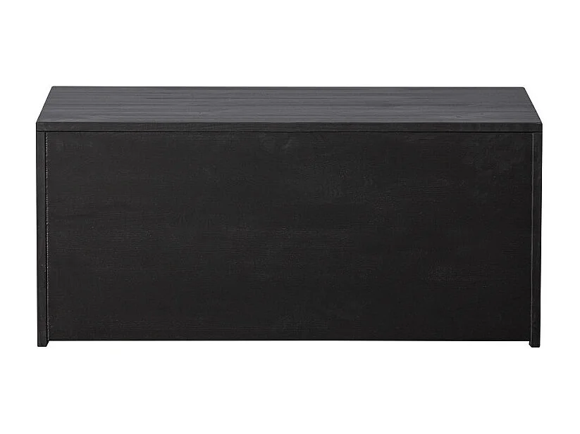 New Gravure - Banc d'entrée avec rangement en bois L88cm - Noir
