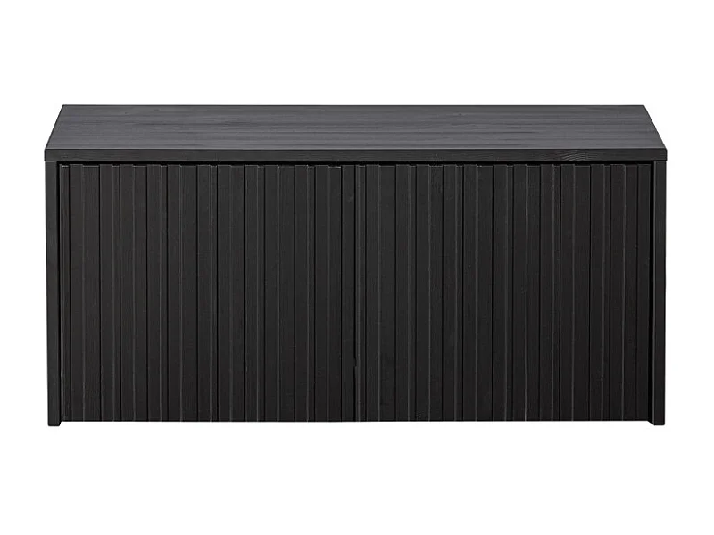 New Gravure - Banc d'entrée avec rangement en bois L88cm - Noir