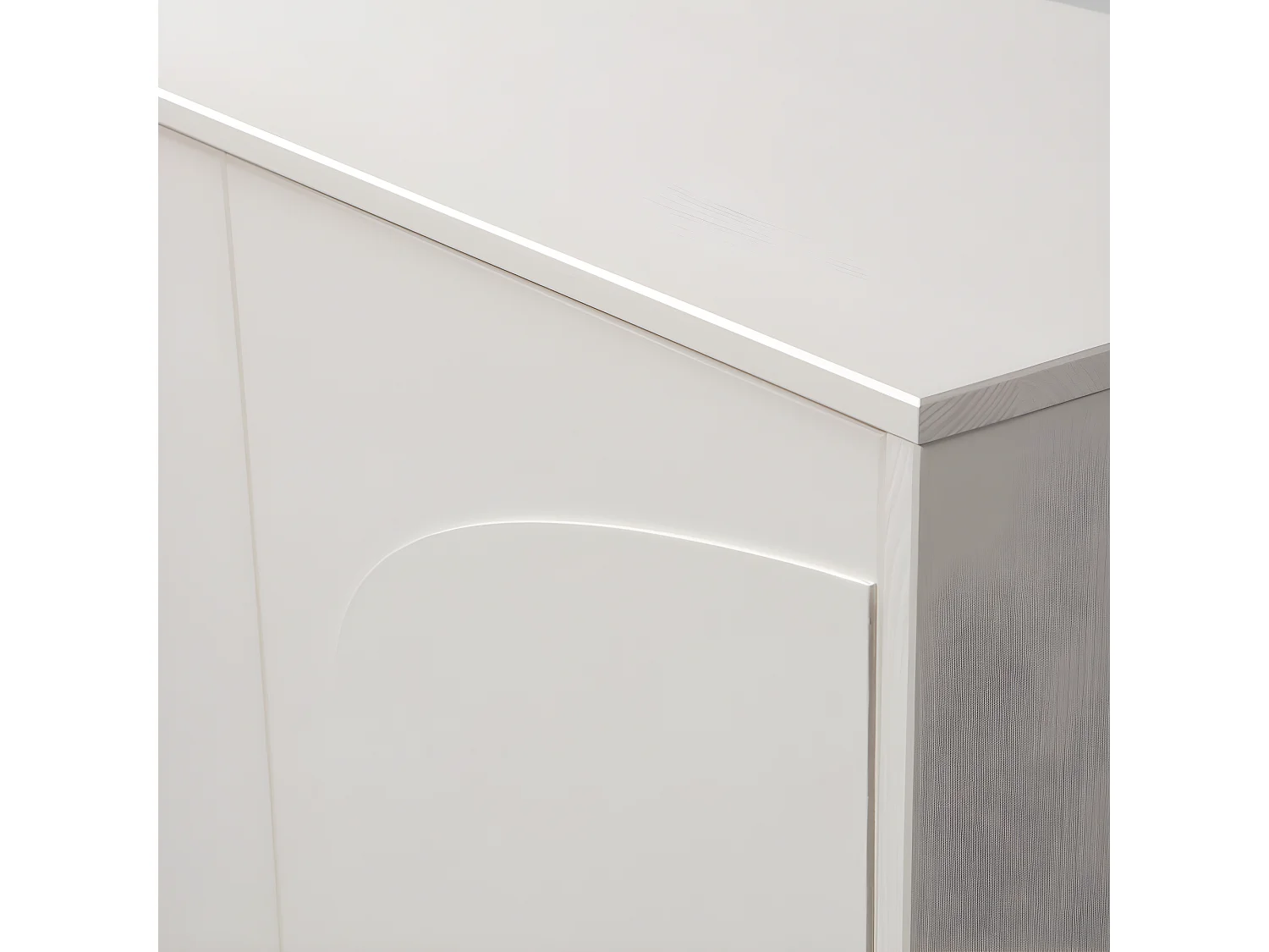 Cadiz - Buffet haut 2 portes en bois H135cm - Grège