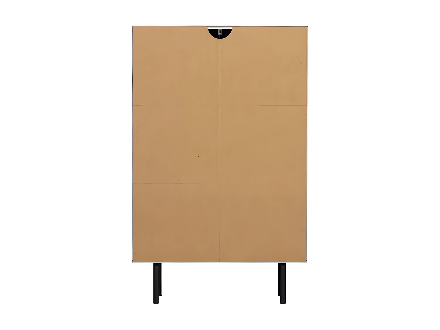 Cadiz - Buffet haut 2 portes en bois H135cm - Grège