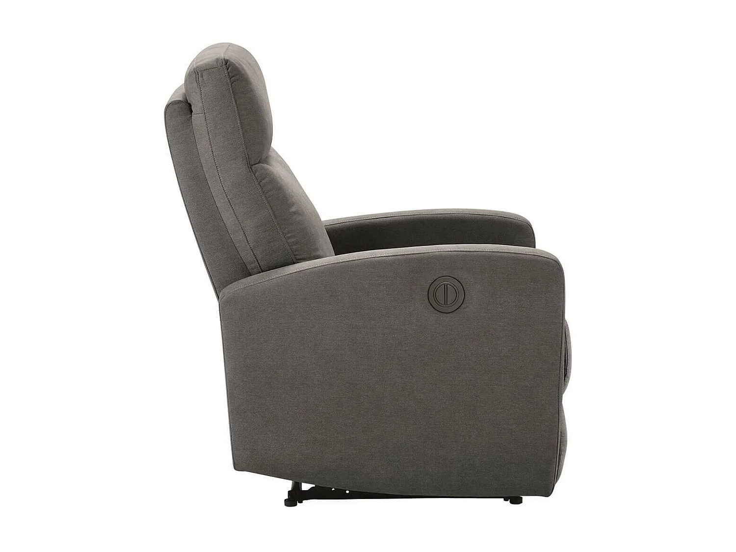 LERIDA - Fauteuil Relax Electrique Tissu Gris Foncé