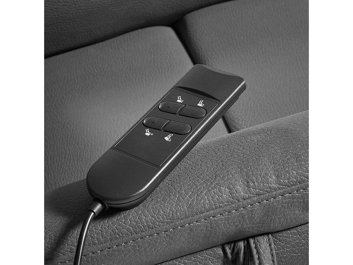 DONOSTIA - Fauteuil Relax Releveur Electrique Gris Foncé Tissu Waterproof