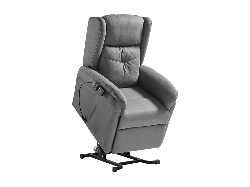 DONOSTIA - Fauteuil Relax Releveur Electrique Gris Foncé Tissu Waterproof