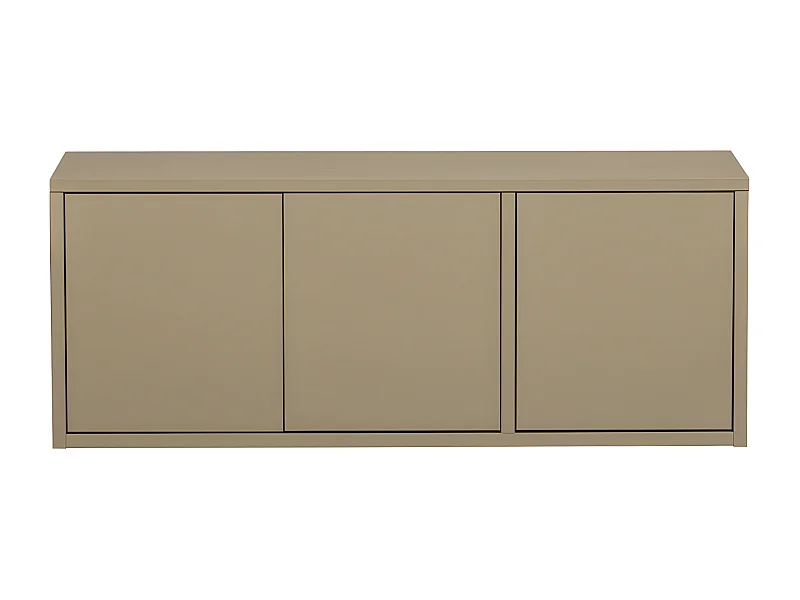 Turner - Meuble TV 3 portes en bois L120cm - Beige