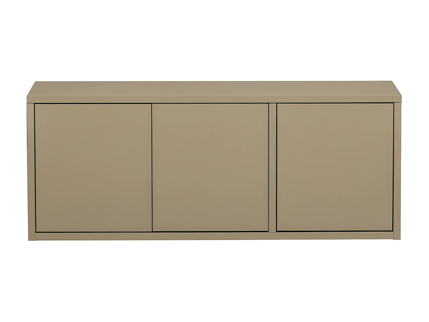 Turner - Meuble TV 3 portes en bois L120cm - Beige