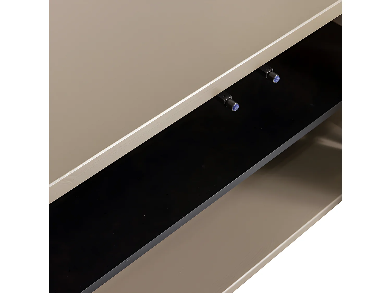 Turner - Meuble TV 3 portes en bois L120cm - Beige