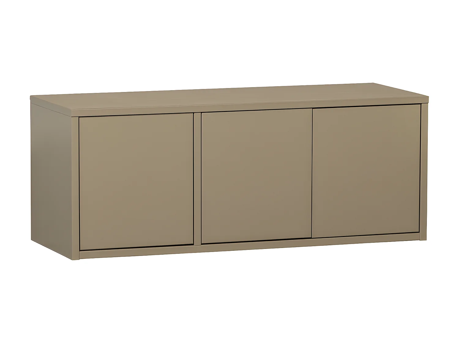 Turner - Meuble TV 3 portes en bois L120cm - Beige