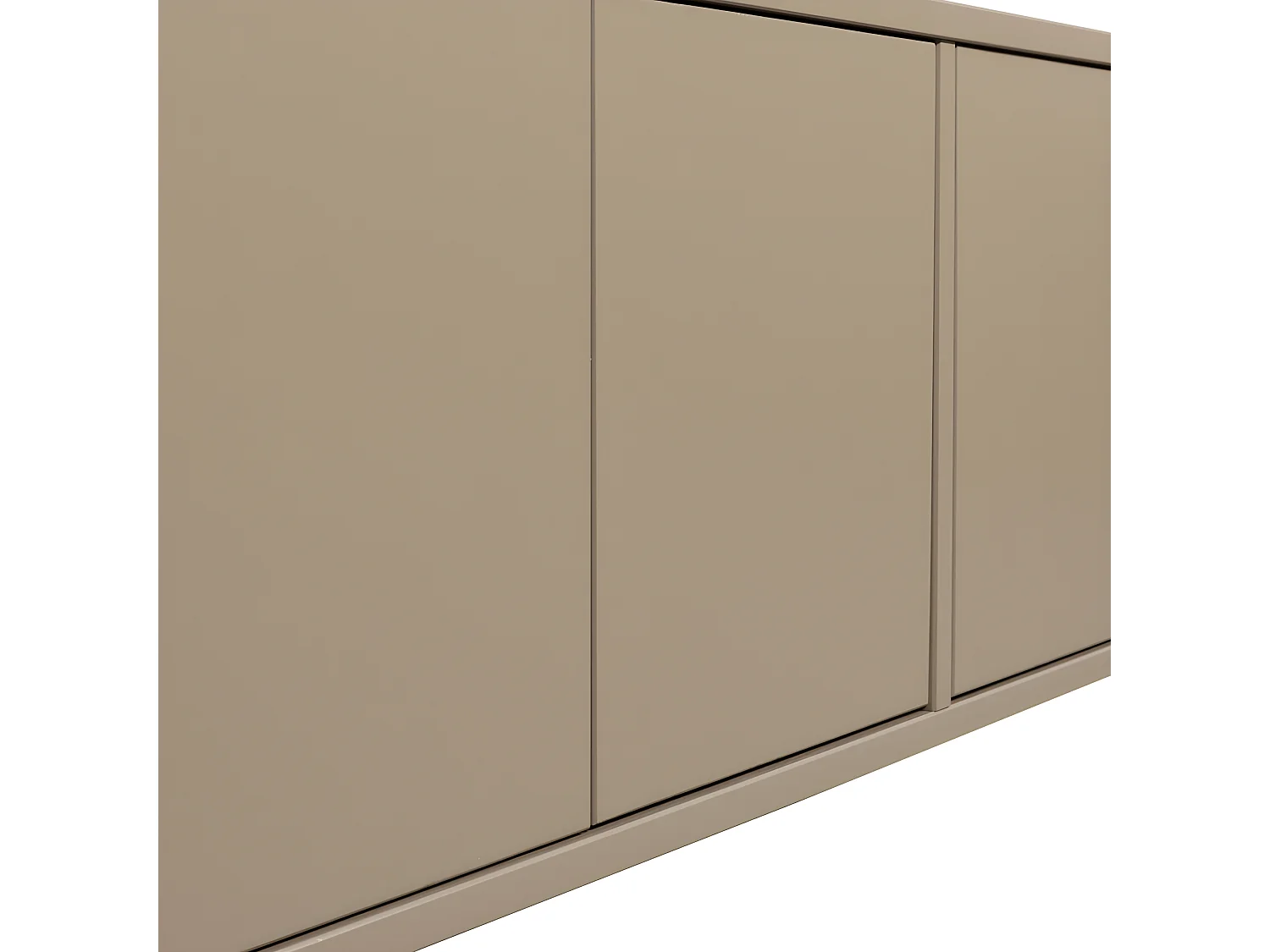 Turner - Meuble TV 3 portes en bois L120cm - Beige