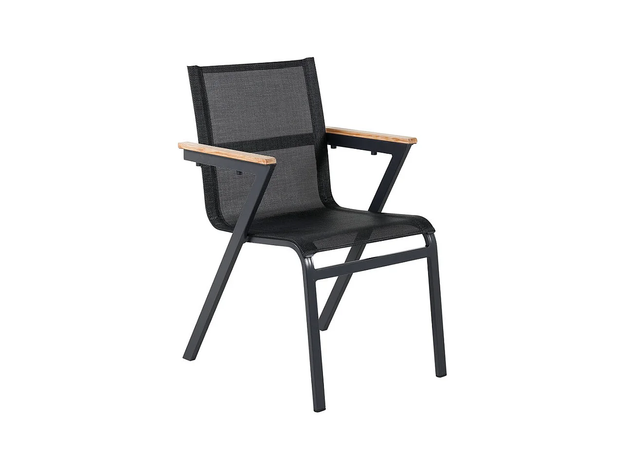 Mexico Chaise de jardin empilable, noir.